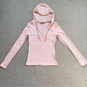 PUMA - pink long sleeve shirt with hood